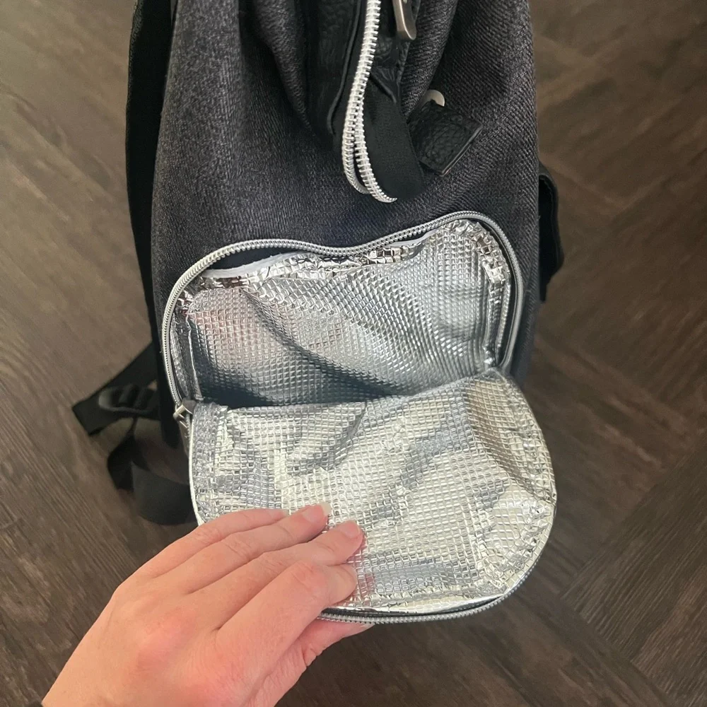 Baby Brezza Lucia Backpack Diaper Travel Cooler Bag Grey